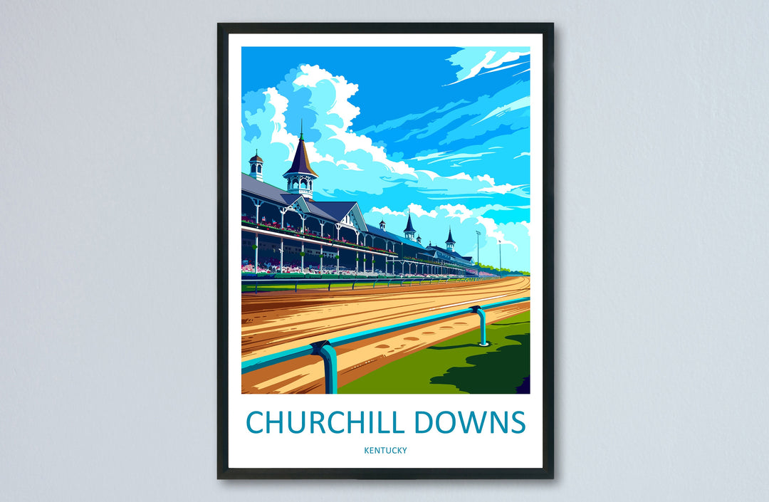 Churchill Downs Travel Print Wall Art Churchill Downs Wall Hanging Home Decor kentucky Gift Art Lovers Wall Art Print Art Churchill Downs
