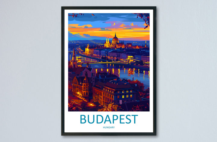 Budapest Travel Print Wall Art Budapest Wall Hanging Home Décor Budapest Gift Art Lovers Hungary Art Lover Gift Budapest Wall Décor
