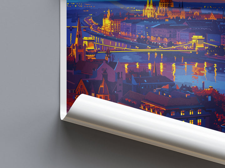 Budapest Travel Print Wall Art Budapest Wall Hanging Home Décor Budapest Gift Art Lovers Hungary Art Lover Gift Budapest Wall Décor
