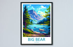 Big Bear Lake Travel Print