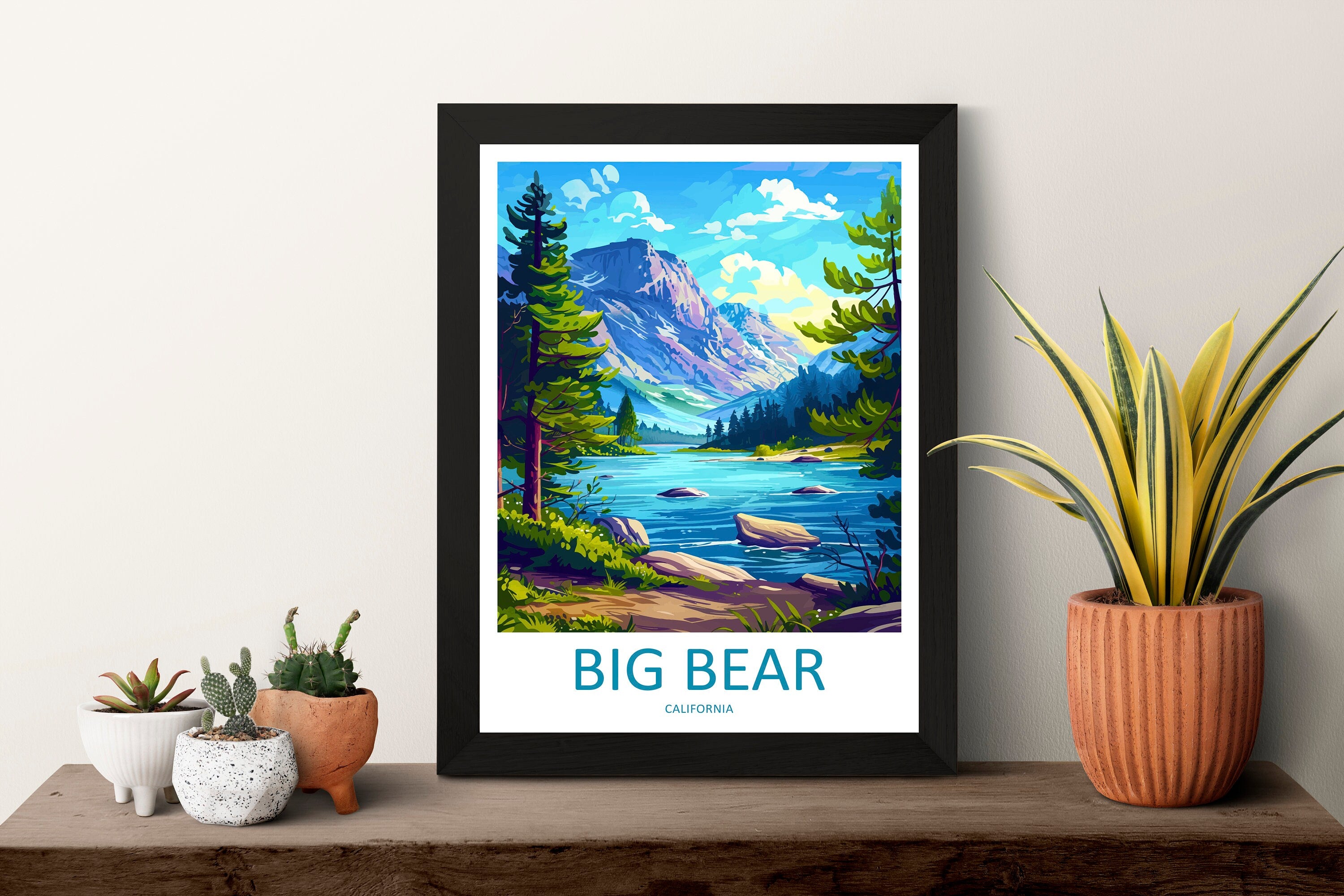 Big Bear Lake Travel Print