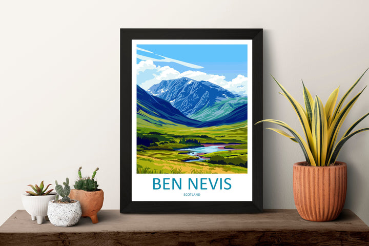 Ben Nevis Travel Print Wall Art Ben Nevis Wall Hanging Home Décor Ben Nevis Gift Art Lovers Scotland Art Lover Gift Ben Nevis Travel Artwork