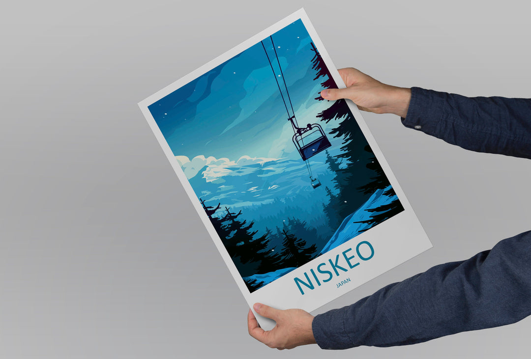 Niseko Travel Print Wall Art Niseko Wall Hanging Home Décor Niseko Gift Art Lovers Ski Art Lover Gift Niseko Print Skiing Niseko Ski Art