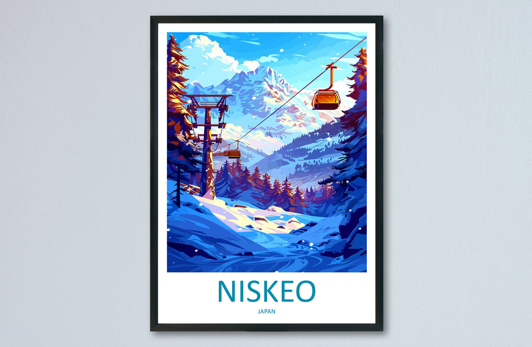 Niseko Travel Print Wall Art Niseko Wall Hanging Home Décor Niseko Gift Art Lovers Ski Art Lover Gift Niseko Print Skiing Niseko Ski Art