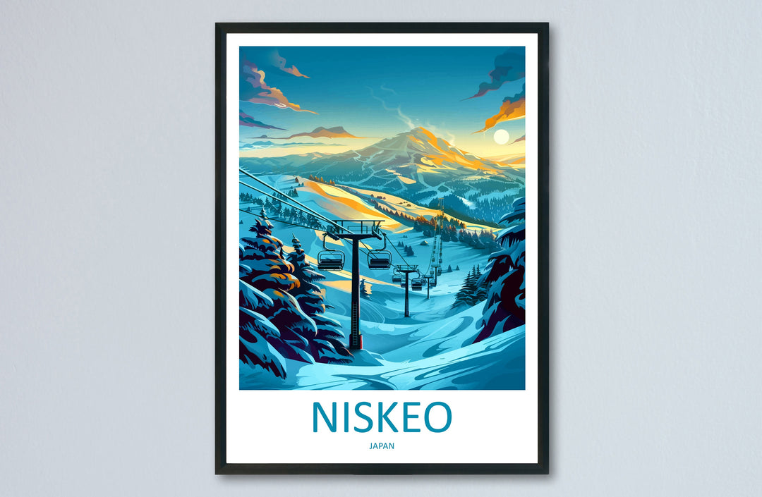 Niseko Travel Print Wall Art Niseko Wall Hanging Home Décor Niseko Gift Art Lovers Ski Art Lover Gift Niseko Print Skiing Niseko Ski Art