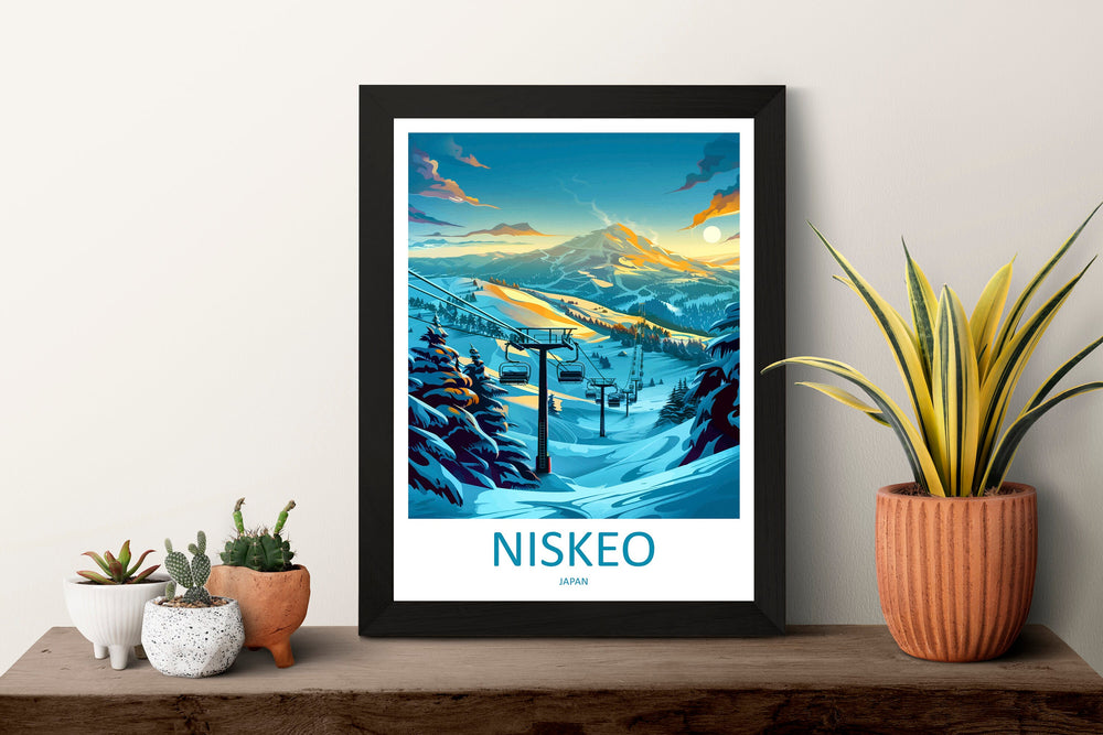 Niseko Travel Print Wall Art Niseko Wall Hanging Home Décor Niseko Gift Art Lovers Ski Art Lover Gift Niseko Print Skiing Niseko Ski Art