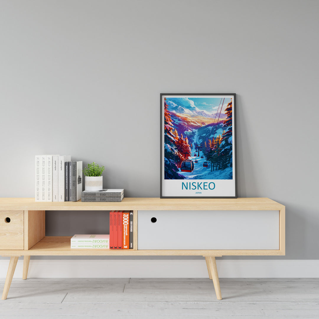 Niseko Travel Print Wall Art Niseko Wall Hanging Home Décor Niseko Gift Art Lovers Ski Art Lover Gift Niseko Print Skiing Niseko Ski Art