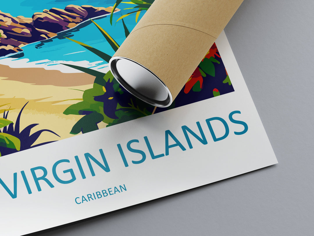 US Virgin Islands Travel Print Wall Art US Virgin Islands Wall Hanging Home Décor US Virgin Islands Gift Art Lovers Wall Art Caribbean