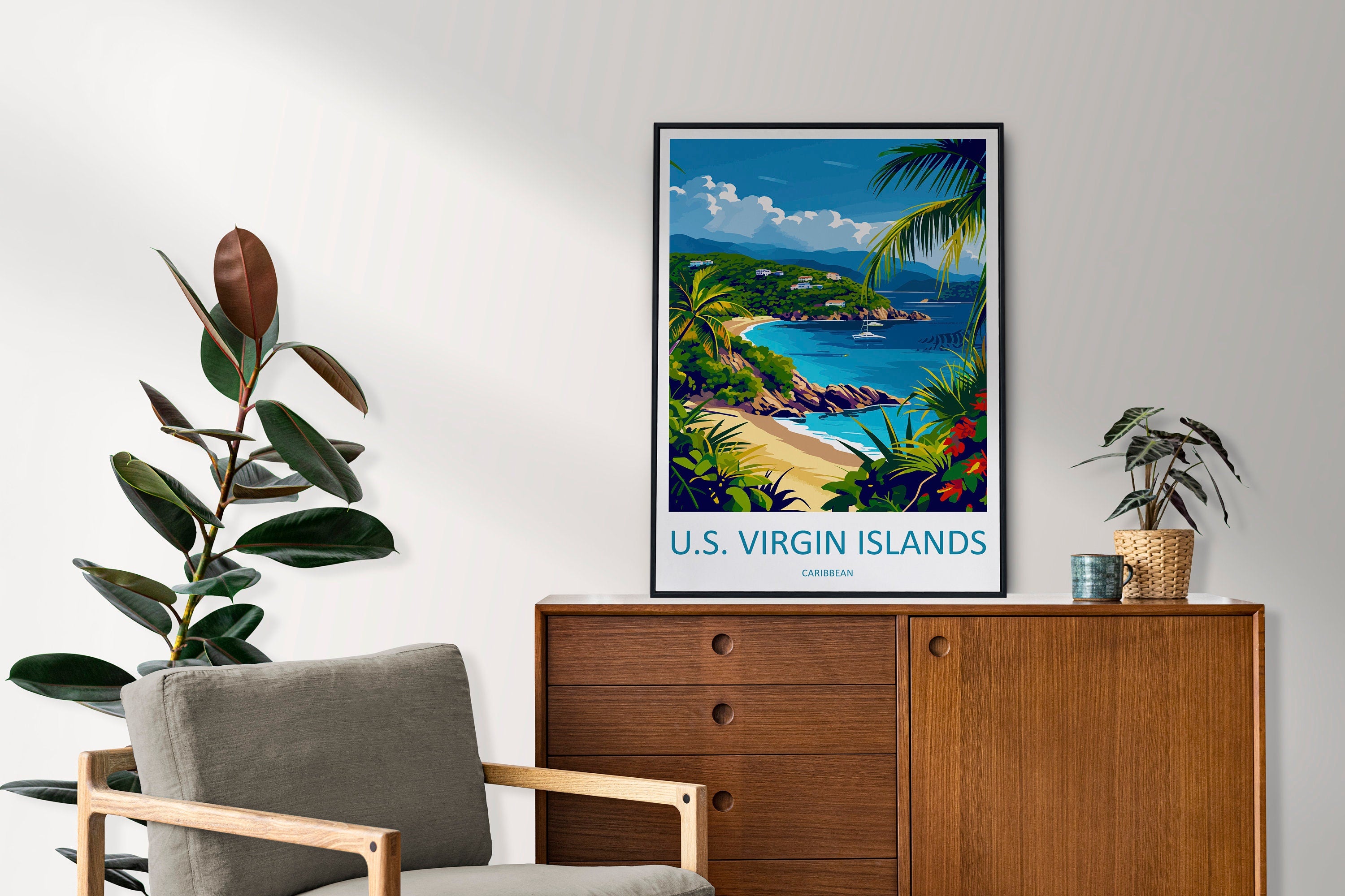 US Virgin Islands Travel Print