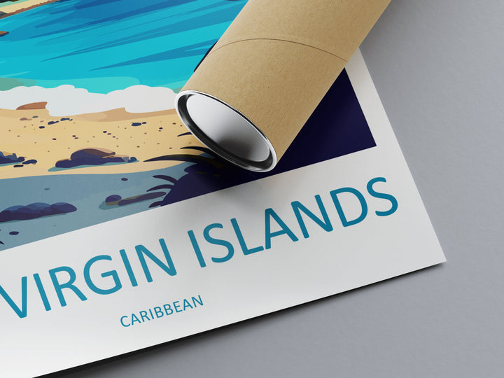 US Virgin Islands Travel Print Wall Art US Virgin Islands Wall Hanging Home Décor US Virgin Islands Gift Art Lovers Wall Art Caribbean