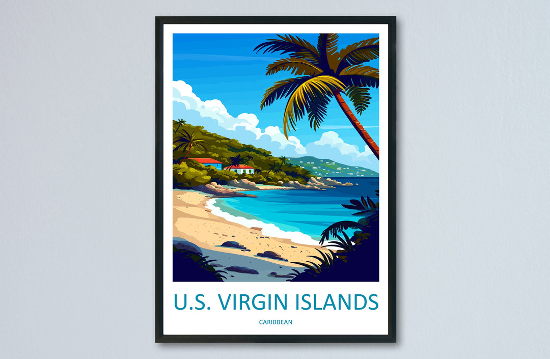 US Virgin Islands Travel Print Wall Art US Virgin Islands Wall Hanging Home Décor US Virgin Islands Gift Art Lovers Wall Art Caribbean