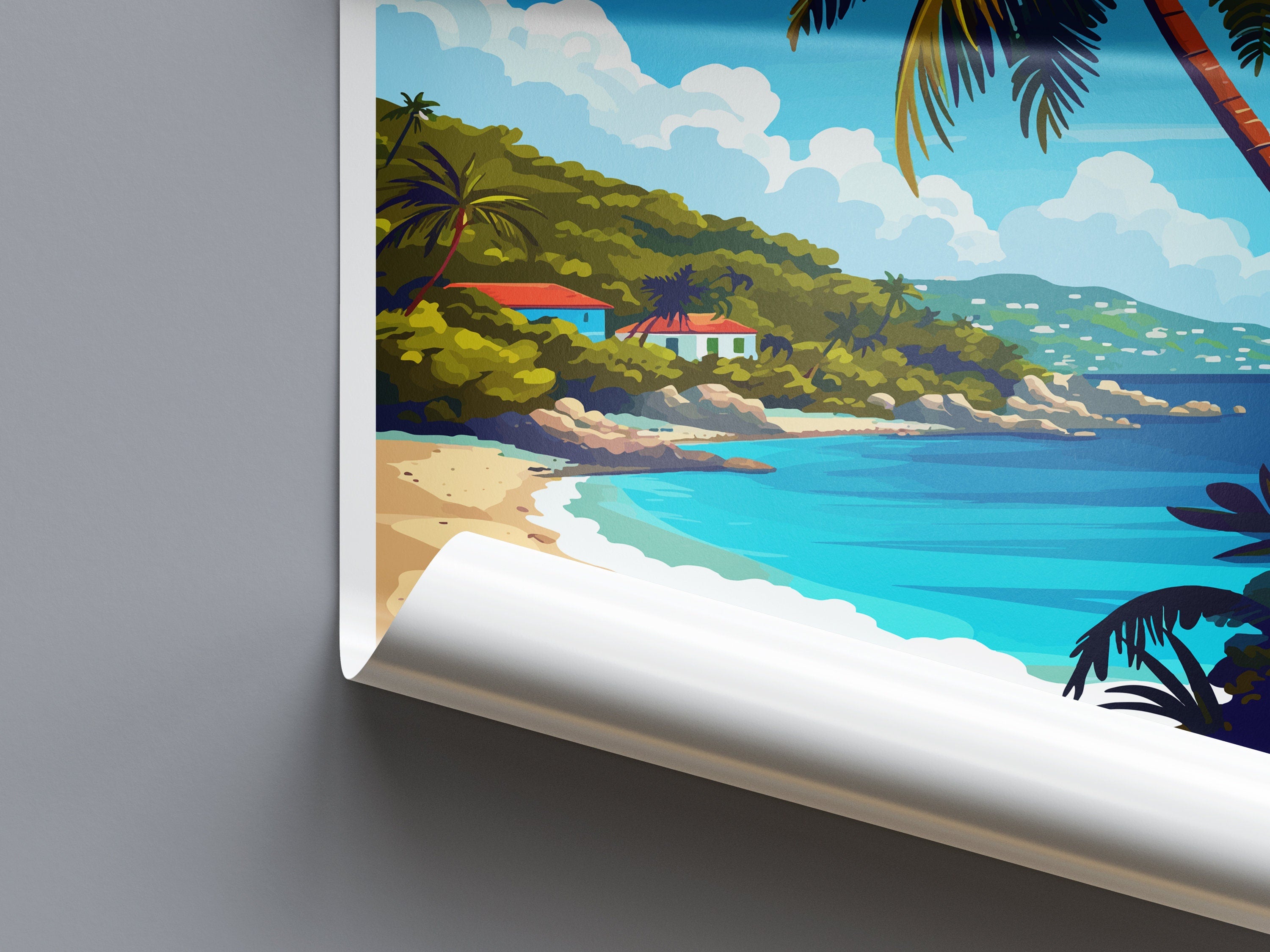 US Virgin Islands Travel Print