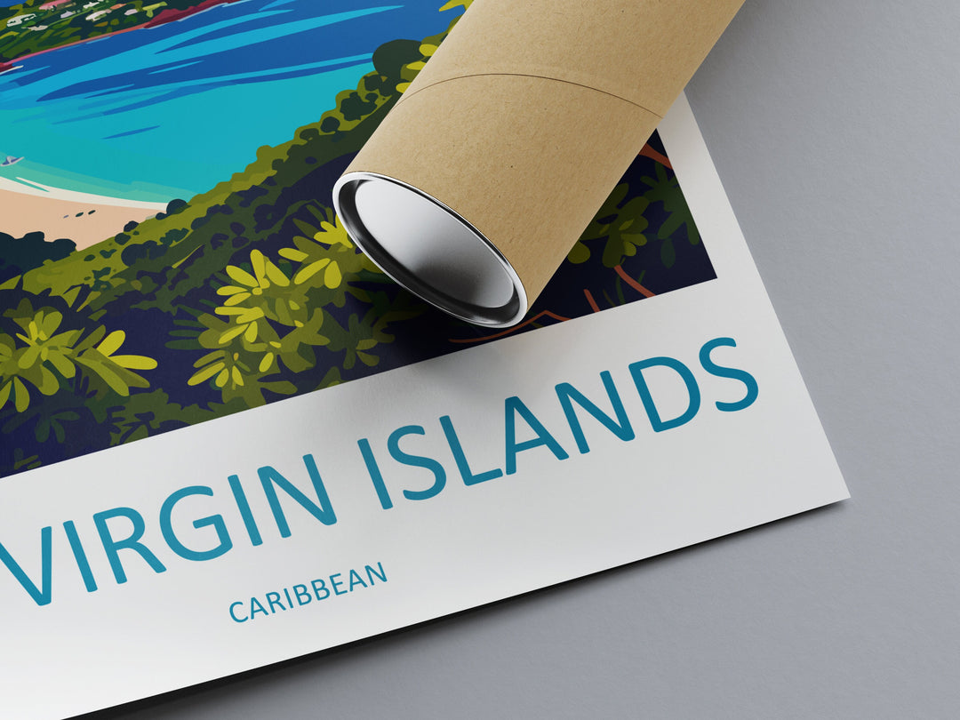 US Virgin Islands Travel Print Wall Art US Virgin Islands Wall Hanging Home Décor US Virgin Islands Gift Art Lovers Wall Art Caribbean