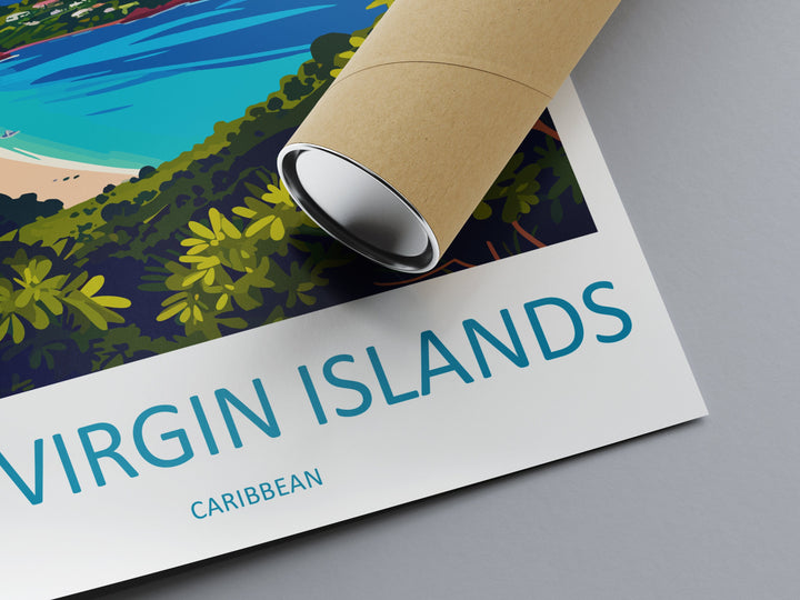 US Virgin Islands Travel Print Wall Art US Virgin Islands Wall Hanging Home Décor US Virgin Islands Gift Art Lovers Wall Art Caribbean