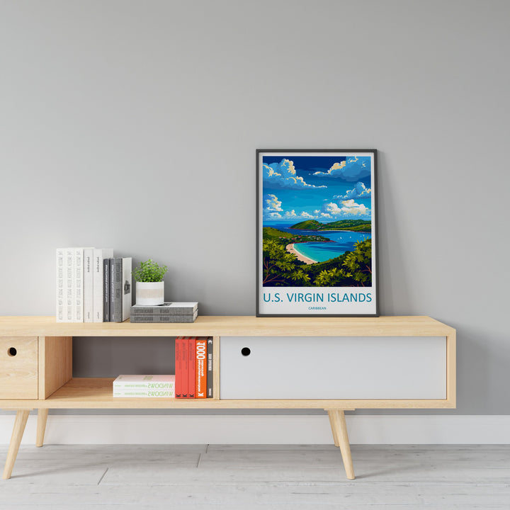 US Virgin Islands Travel Print Wall Art US Virgin Islands Wall Hanging Home Décor US Virgin Islands Gift Art Lovers Wall Art Caribbean