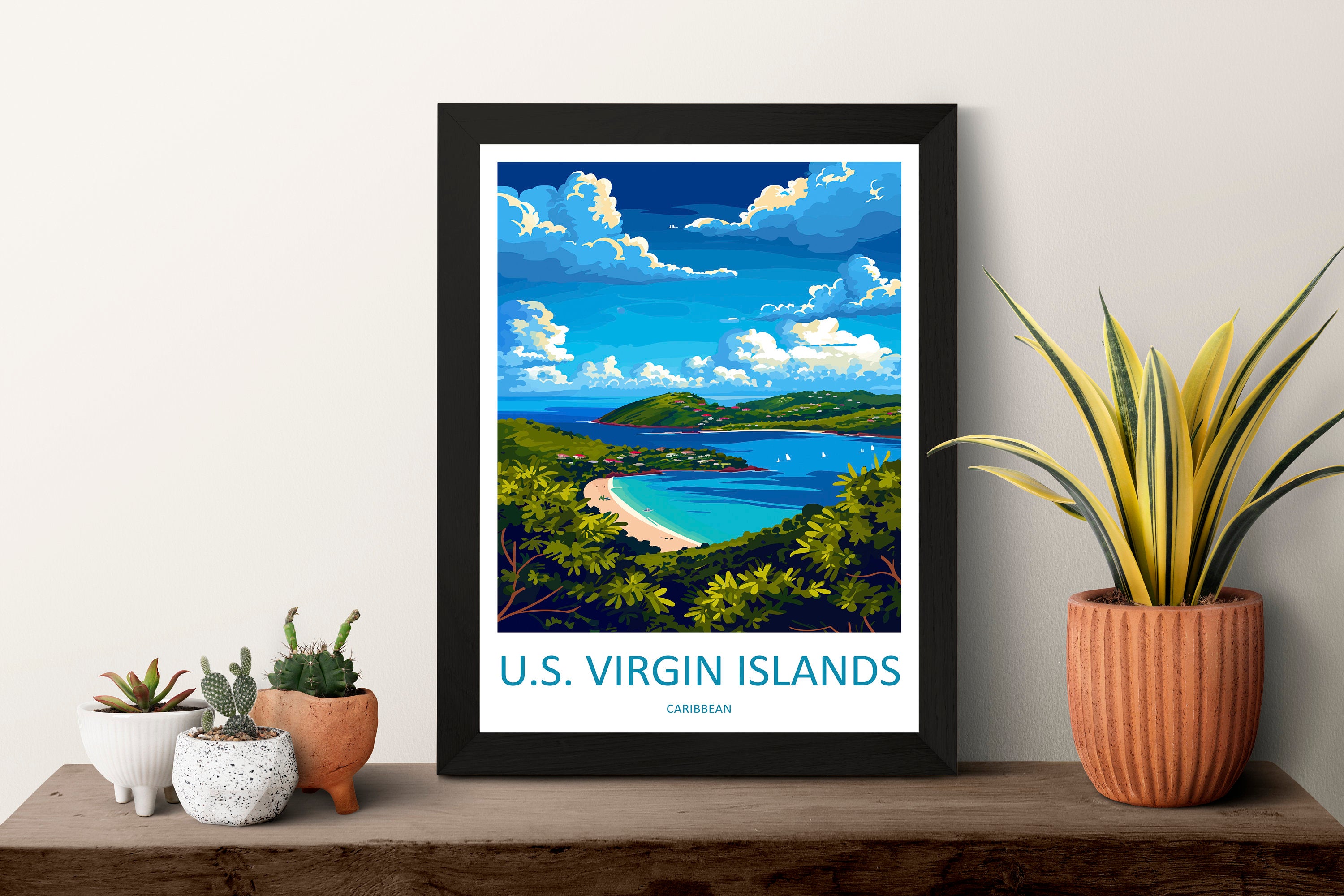 US Virgin Islands Travel Print