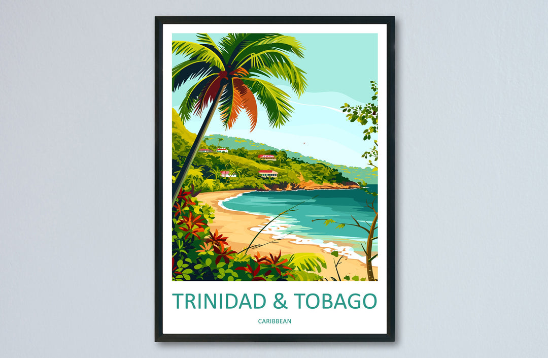 Trinidad and Tobago Travel Print Wall Art Trinidad and Tobago Wall Hanging Home Décor Trinidad and Tobago Gift Art Lovers Wall Art Caribbean