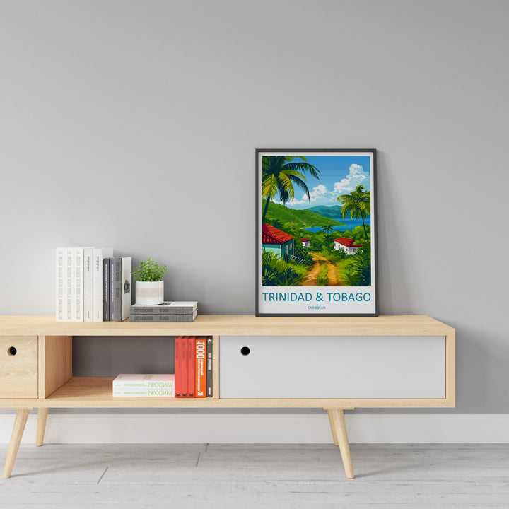 Trinidad and Tobago Travel Print Wall Art Trinidad and Tobago Wall Hanging Home Décor Trinidad and Tobago Gift Art Lovers Wall Art Caribbean