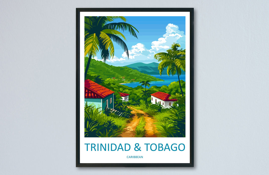 Trinidad and Tobago Travel Print Wall Art Trinidad and Tobago Wall Hanging Home Décor Trinidad and Tobago Gift Art Lovers Wall Art Caribbean