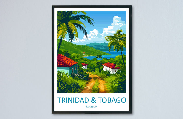 Trinidad and Tobago Travel Print Wall Art Trinidad and Tobago Wall Hanging Home Décor Trinidad and Tobago Gift Art Lovers Wall Art Caribbean