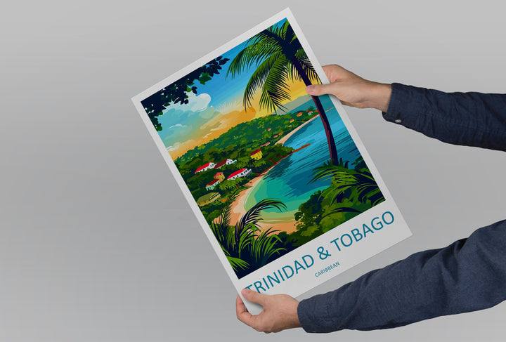 Trinidad and Tobago Travel Print Wall Art Trinidad and Tobago Wall Hanging Home Décor Trinidad and Tobago Gift Art Lovers Wall Art Caribbean