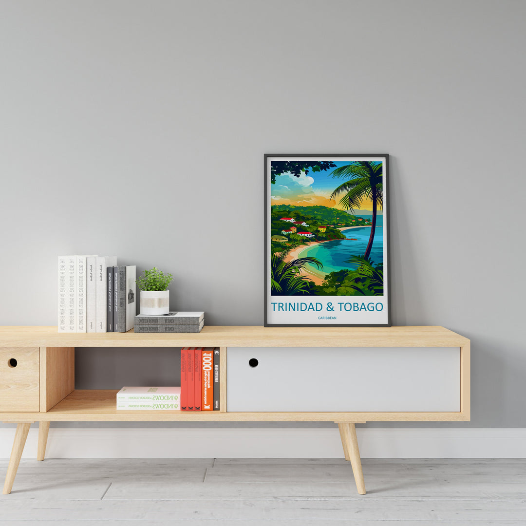 Trinidad and Tobago Travel Print Wall Art Trinidad and Tobago Wall Hanging Home Décor Trinidad and Tobago Gift Art Lovers Wall Art Caribbean