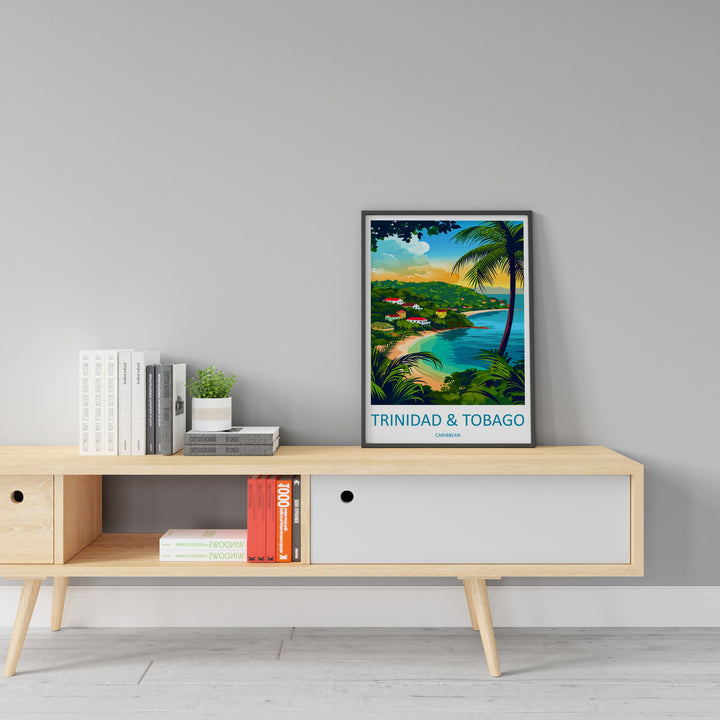 Trinidad and Tobago Travel Print Wall Art Trinidad and Tobago Wall Hanging Home Décor Trinidad and Tobago Gift Art Lovers Wall Art Caribbean