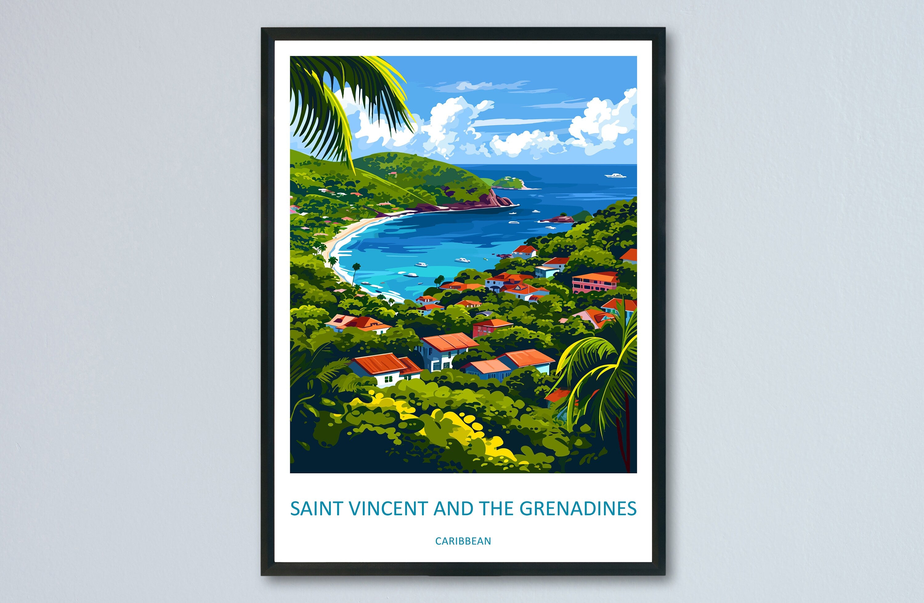 Saint Vincent & The Grenadines Travel Print