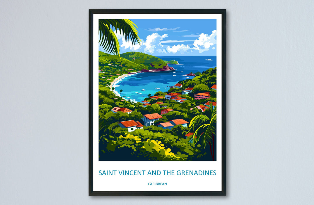 Saint Vincent & The Grenadines Travel Print Wall Art Saint Vincent Wall Hanging Home Décor Saint Vincent Gift Art Lovers Wall Art Caribbean