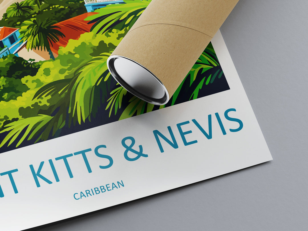 Saint Kitts And Nevis Travel Print Wall Art Saint Kitts And Nevis Wall Hanging Home Décor Saint Kitts And Nevis Gift Art Lovers Caribbean