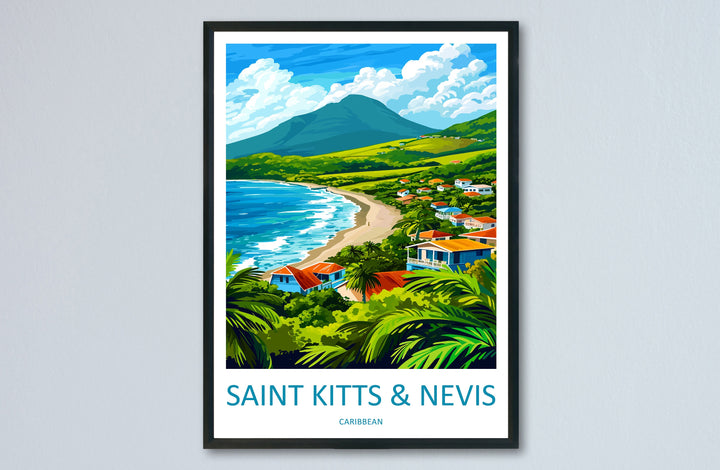 Saint Kitts And Nevis Travel Print Wall Art Saint Kitts And Nevis Wall Hanging Home Décor Saint Kitts And Nevis Gift Art Lovers Caribbean