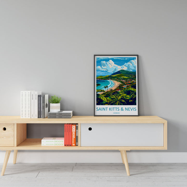 Saint Kitts And Nevis Travel Print Wall Art Saint Kitts And Nevis Wall Hanging Home Décor Saint Kitts And Nevis Gift Art Lovers Caribbean