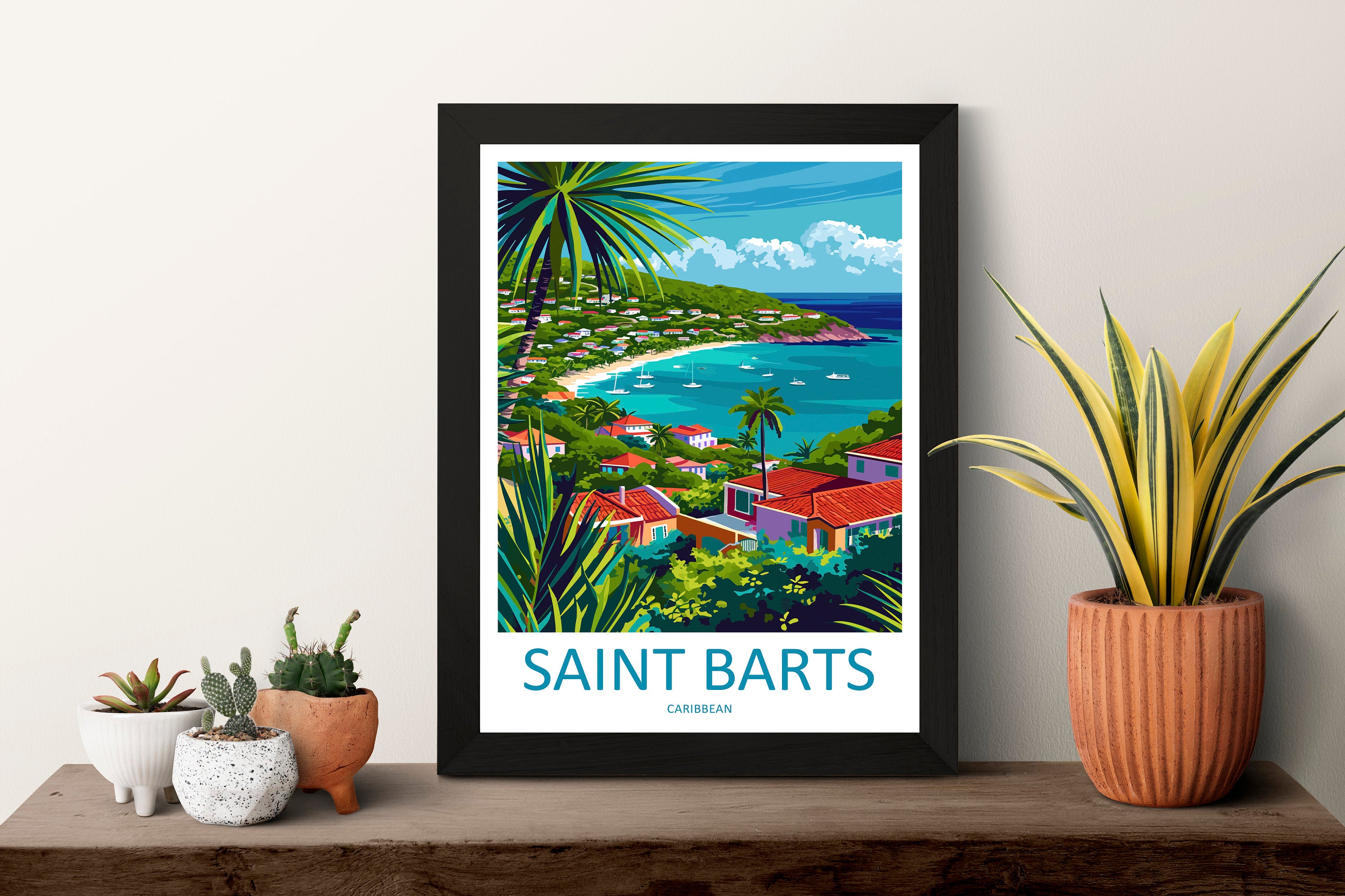 St Barts Travel Print St Barts Home Décor St Barts Art Print St Barts Wall Print For Caribbean Gift For St Barts Wall Art St Barts Poster