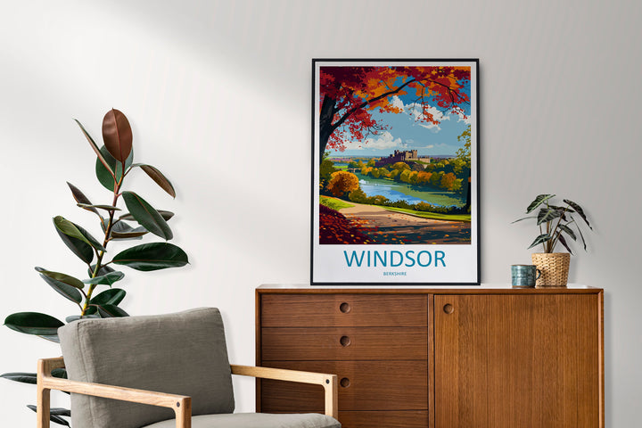 Windsor Travel Print Wall Art Windsor Wall Hanging Home Décor Windsor Gift Art Lovers Scotland Art Lover Gift Castle