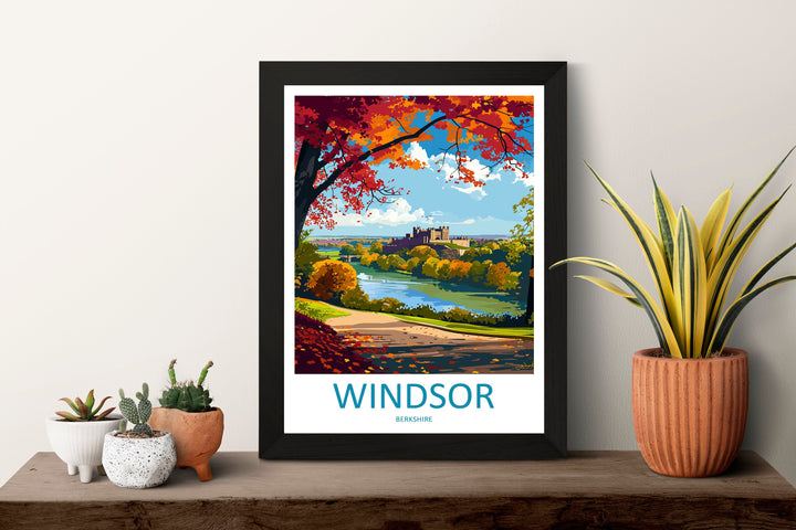 Windsor Travel Print Wall Art Windsor Wall Hanging Home Décor Windsor Gift Art Lovers Scotland Art Lover Gift Castle