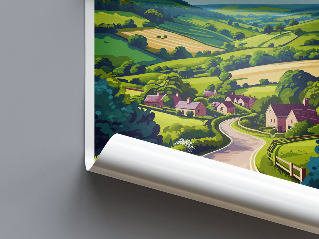 Cotswolds Print Cotswolds Home Decor Landscape Art Print Cotswolds Wall Art for England Enthusiast Gift Wall Hanging Cotswolds UK Poster Art