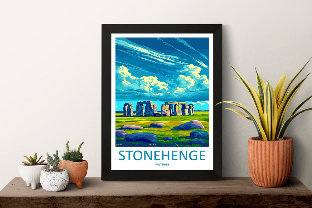 Stonehenge Travel Print Wall Art Stonehenge Wall Hanging Home Decor Stonehenge Gift Art Lovers Wall Art Print Stonehenge Art