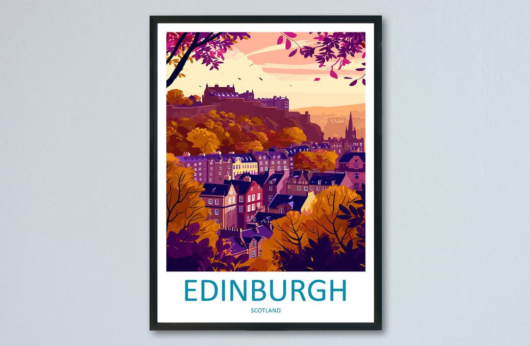 Edinburgh Cityscape Print Edinburgh Home Decor European City Art Print Edinburgh Wall Art Scotland Enthusiast Gift Wall Hanging Edinburgh