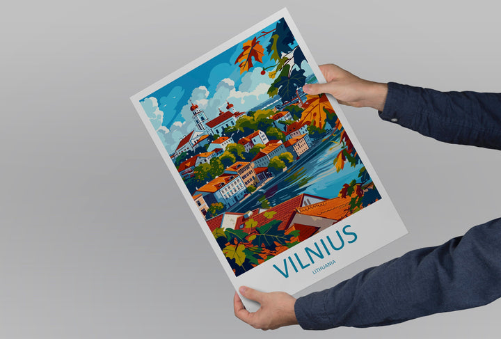 Vilnius Travel Print Wall Art Vilnius Wall Hanging Home Decoration lithuania Gift Art Lovers Wall Art Print Europe Art Travel Poster