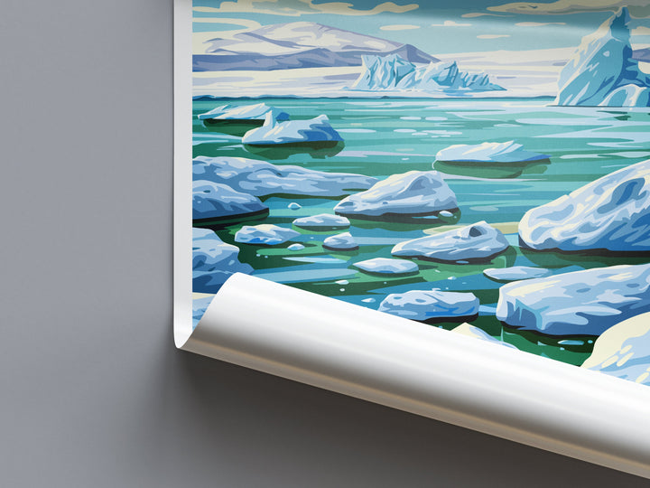 Jokulsarlon Travel Print Wall Art Jokulsarlon Wall Hanging Home Décor Jokulsarlon Gift Art Lovers Iceland Art Lover Gift Jokulsarlon Print
