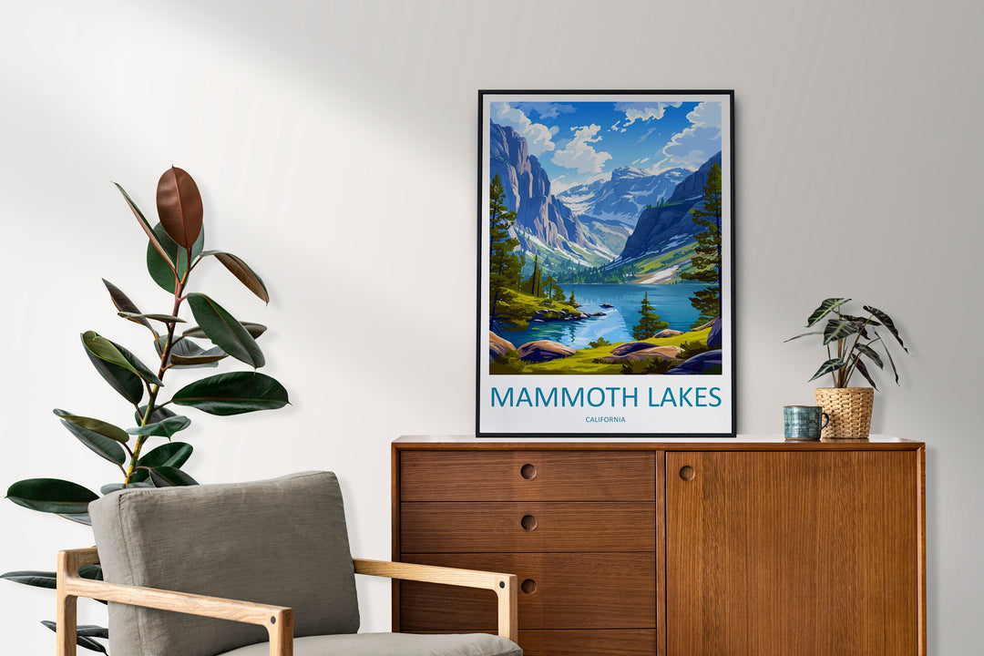 Lake Mammoth Travel Print Wall Art Lake Mammoth Wall Hanging Home Décor Lake Mammoth Gift Art Lovers California Art Lover Gift