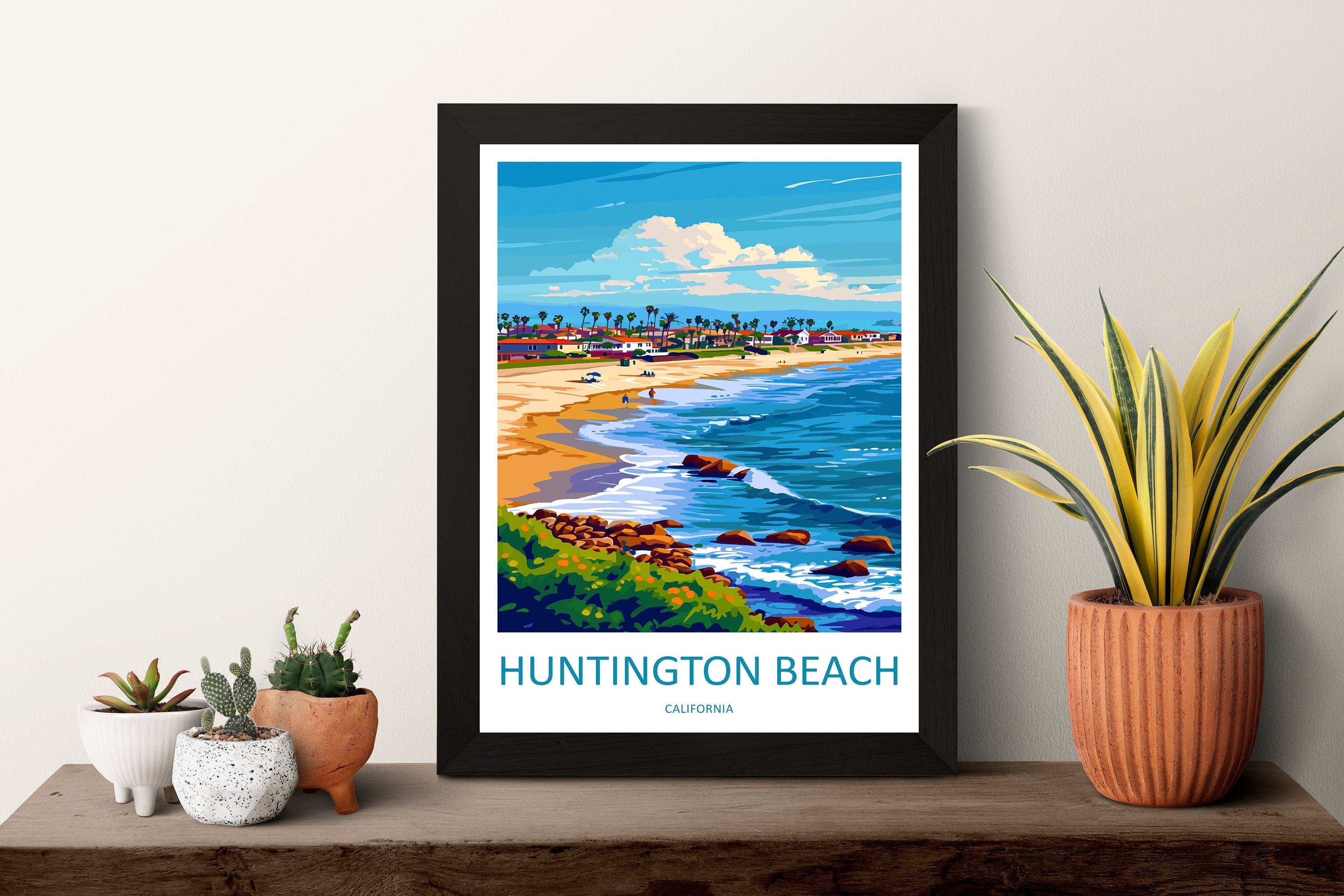 Huntington Beach Travel Print