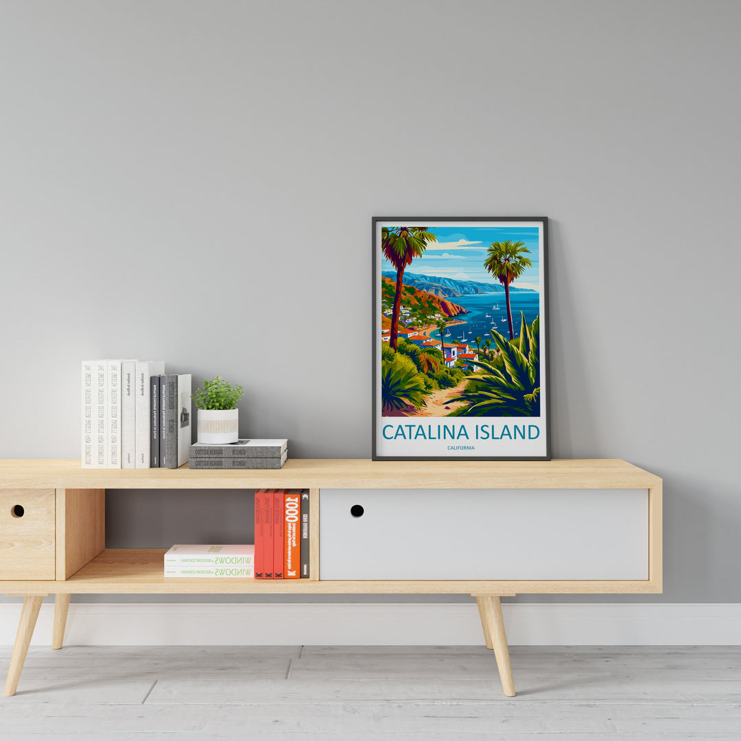 Catalina Island Travel Print Wall Art Catalina Island Wall Hanging Home Décor Catalina Island Gift Art Lovers California Art Lover Gift