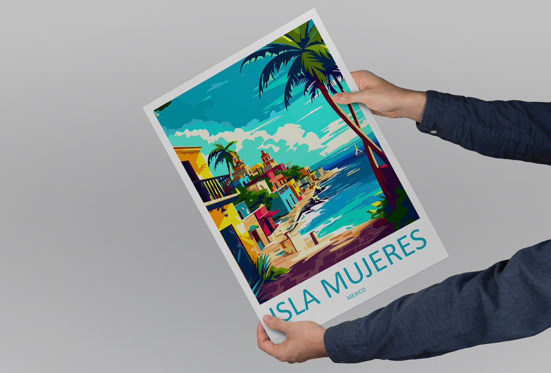 Isla Mujeres Travel Print Wall Art Isla Mujeres Wall Hanging Home Decoration Isla Mujeres Gift Art Lovers Wall Art Print Art Isla Mujeres