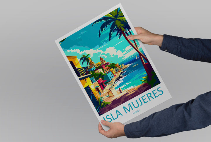 Isla Mujeres Travel Print Wall Art Isla Mujeres Wall Hanging Home Decoration Isla Mujeres Gift Art Lovers Wall Art Print Art Isla Mujeres
