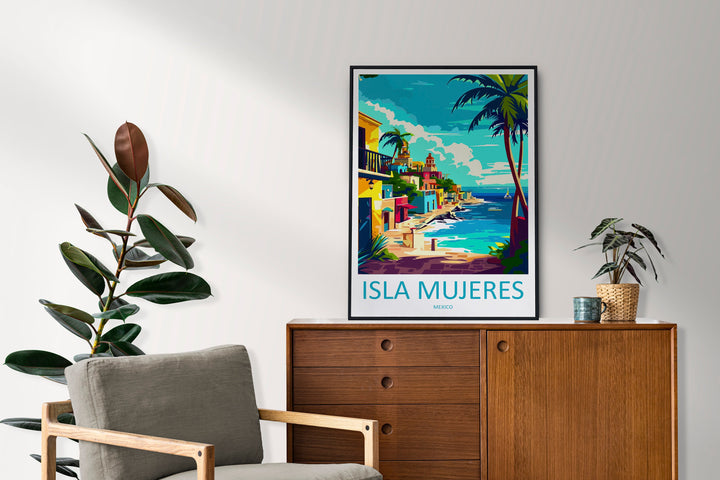 Isla Mujeres Travel Print Wall Art Isla Mujeres Wall Hanging Home Decoration Isla Mujeres Gift Art Lovers Wall Art Print Art Isla Mujeres