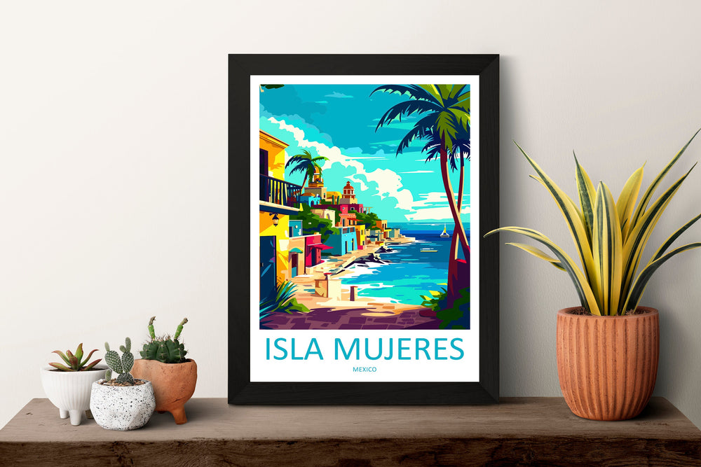 Isla Mujeres Travel Print Wall Art Isla Mujeres Wall Hanging Home Decoration Isla Mujeres Gift Art Lovers Wall Art Print Art Isla Mujeres