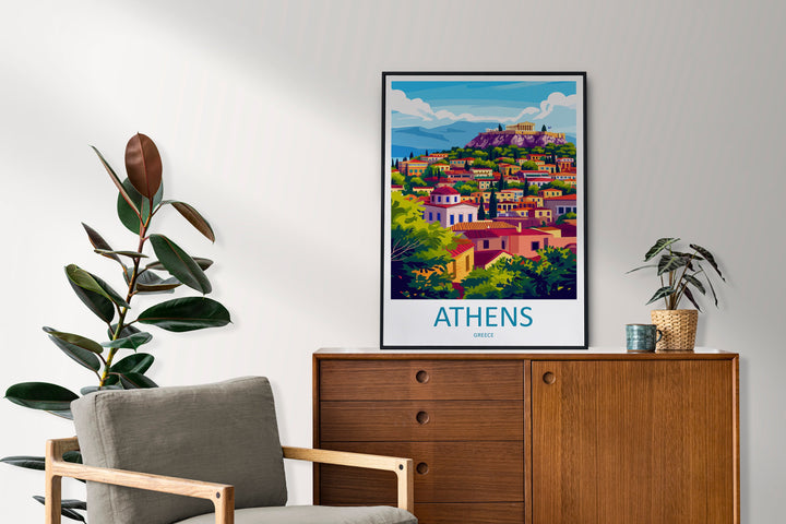 Athens Travel Print Wall Art Athens Greece Wall Hanging Home Decoration Athens Gift Art Lovers Wall Art Print Athens Greece Wall Poster Art