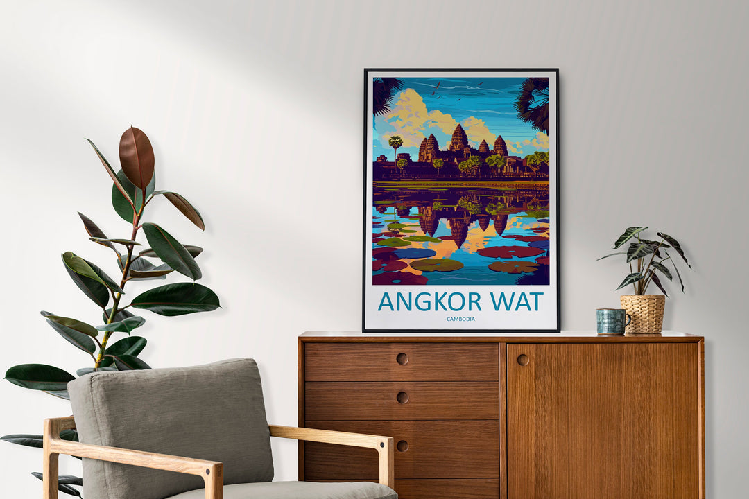 Angkor Wat Travel Print Wall Art Angkor Wat Wall Hanging Home Décor Angkor Wat Gift Art Lovers Cambodia Art Lover Gift