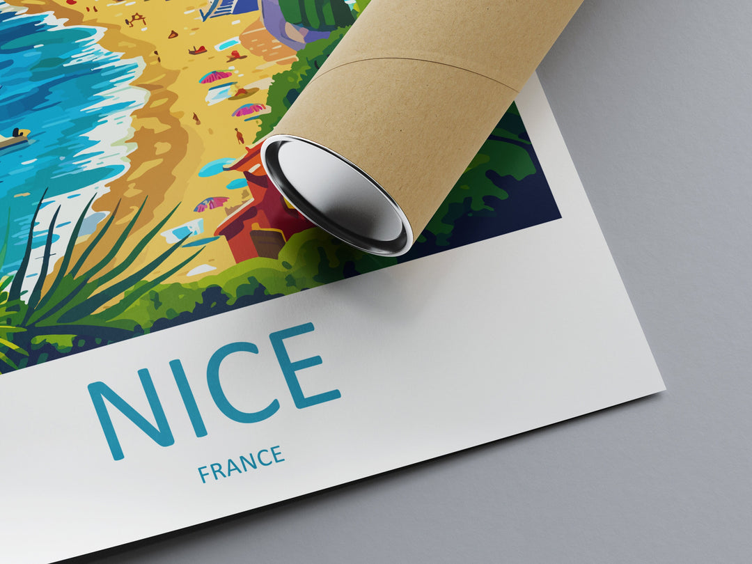 Nice France Print Nice France Home Decor Cityscape Art Print Nice France Wall Art for Travel Enthusiast Gift Wall Hanging Nice France Poster